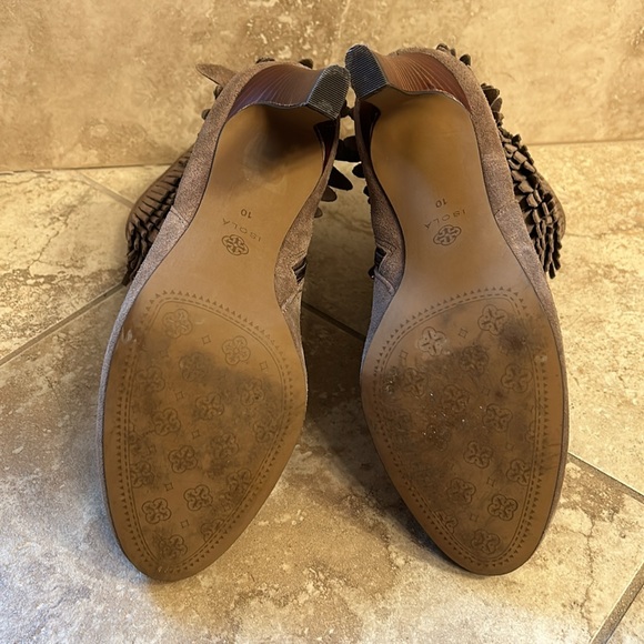 Isola Layton brown suede layered fringe boot- EUC Sz 10 - Picture 6 of 7